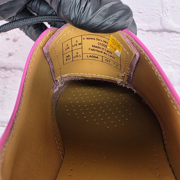 Dr. Martens Air Wair Shoes Ss M 4 / L 5 Bubblegum Pink Leather 31009 Oxfords - Picture 8 of 8